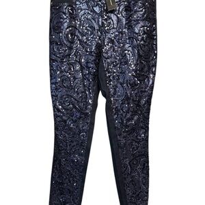 Ashley Stewart Indigo Sequin Pants